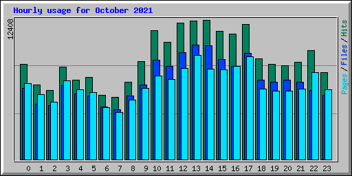 Hourly usage for October 2021